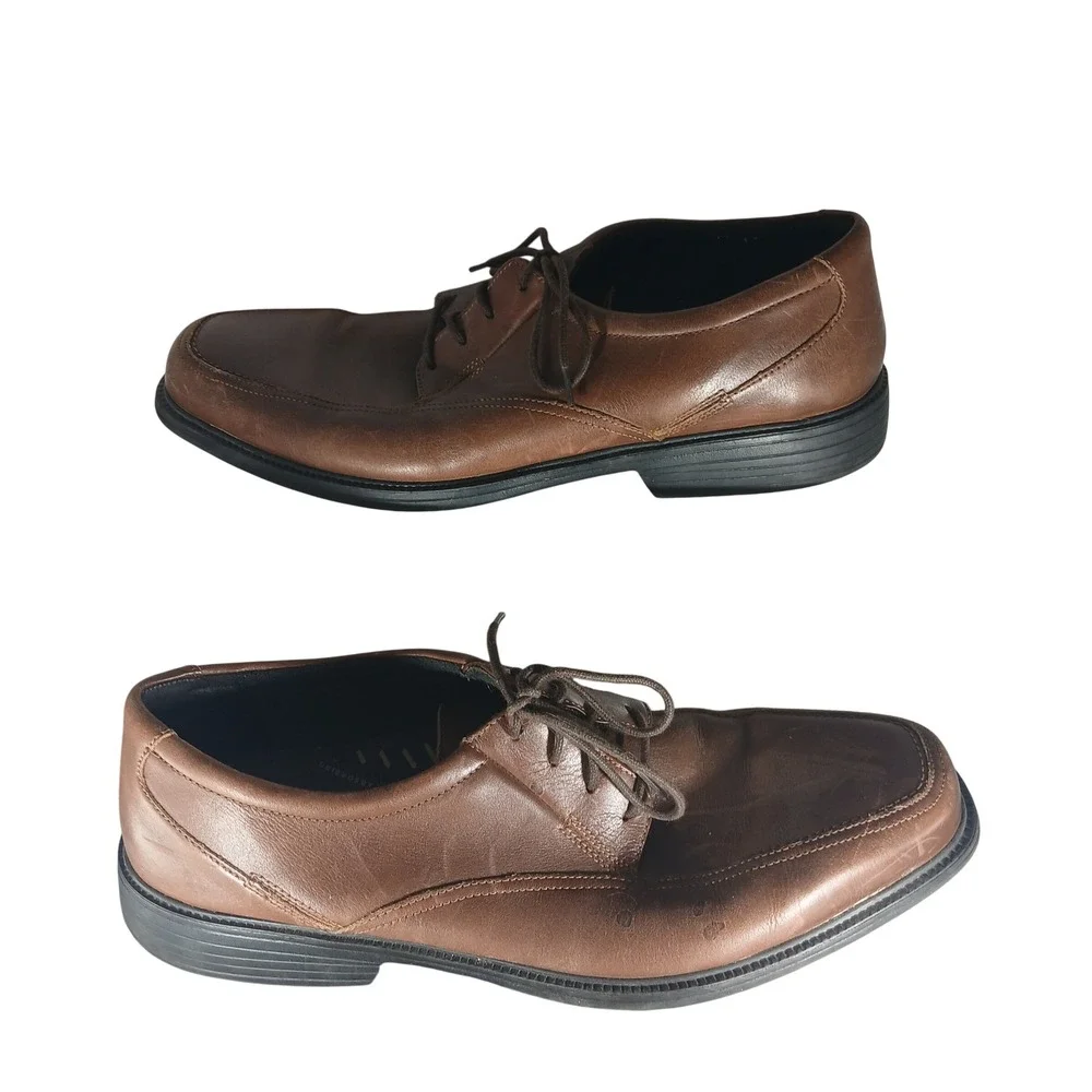 Bostonian Flexlite Brown Leather Bicycle Toe Oxford Dress Shoes Mens 13 26025886